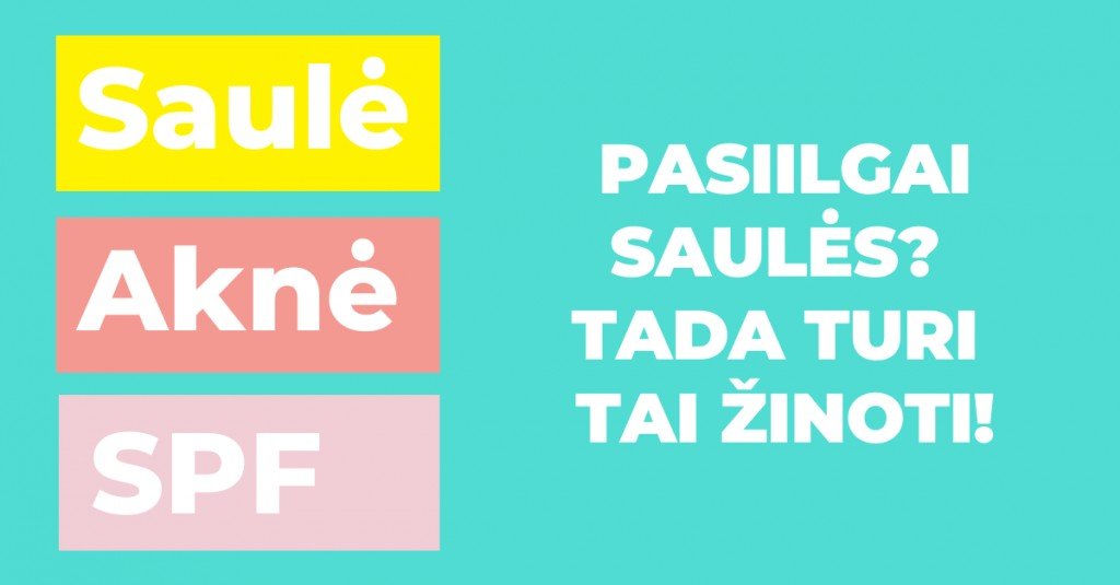 Saulė, aknė ir SPF apsauga