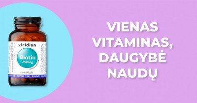 Biotinas: vienas vitaminas, daugybė naudų