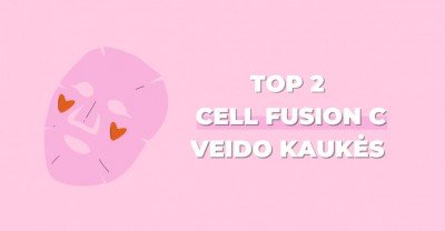 TOP 2 Cell Fusion C veido kaukės skirtingiems odos tipams